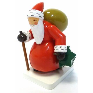 Weihnachtsmann mit Baum und Stock*