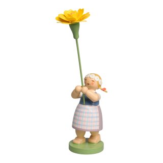 Mädchen mit Studentenblume
