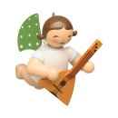 Engel mit Balalaika, schwebend braun