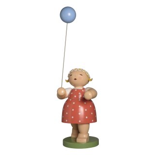 M&auml;dchen mit Luftballon, gro&szlig;, 105cm