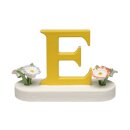 Buchstabe E, mit Blumen