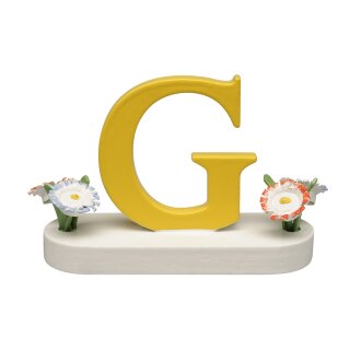 Buchstabe G, mit Blumen