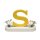 Buchstabe S, mit Blumen