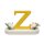 Buchstabe Z, mit Blumen