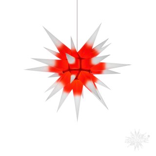 I6 Papier, weiß/roter Kernt - 60 cm