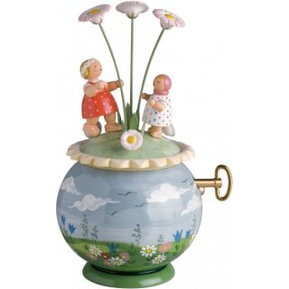 Spieldose "Frühlingsreigen" mit zwei Mädchen*