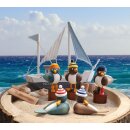 Möwe blau, grün/weiß Ringelm., schlaf.