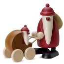 Weihnachtsmann mit Kinderwagen
