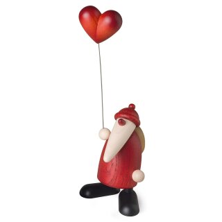 Weihnachtsmann mit Herzballon